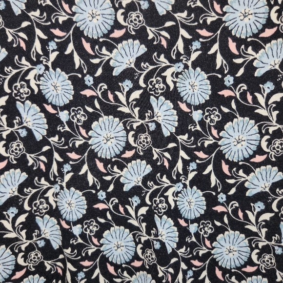 LOFT Pretty Blue Daisy Wide Neck Knit Top - Picture 3 of 7